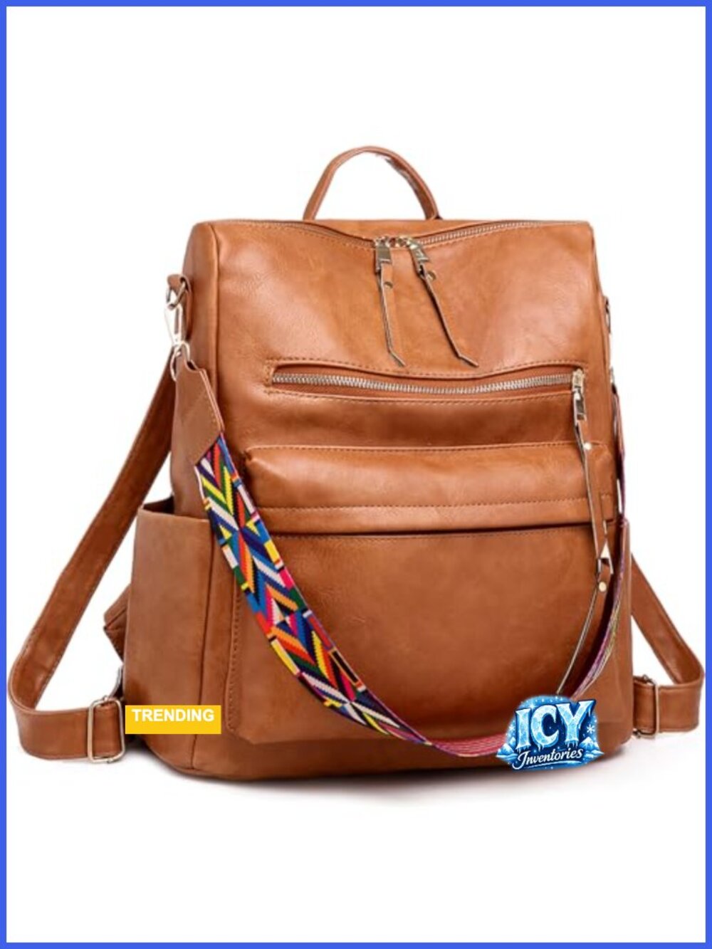 Women's Convertible Leather Backpack Purse Shoulder Bag Travel Satchel Handbag
